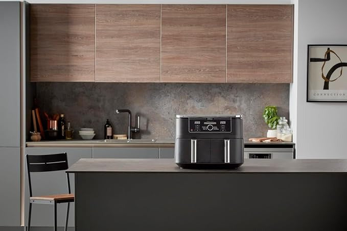 Ninja, Foodi AF400ME Dual Zone Air Fryer 2 Drawers, 6 Cooking Functions, 9.5L, AF400ME