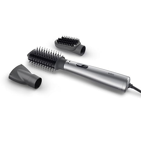 Braun, 2-In-1 Blow Dryer Brush 800W With 3 Attachments,Wet-To-Dry Hot Air Styler