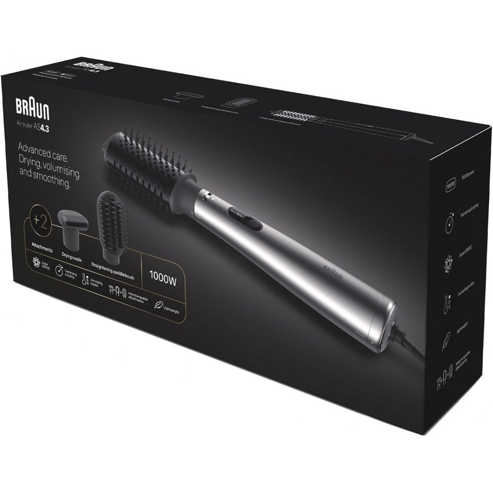 Braun, Air Styler As4.3, Advanced Care, Hair Drying, Volumiser And Smoothing, 1000 Watts