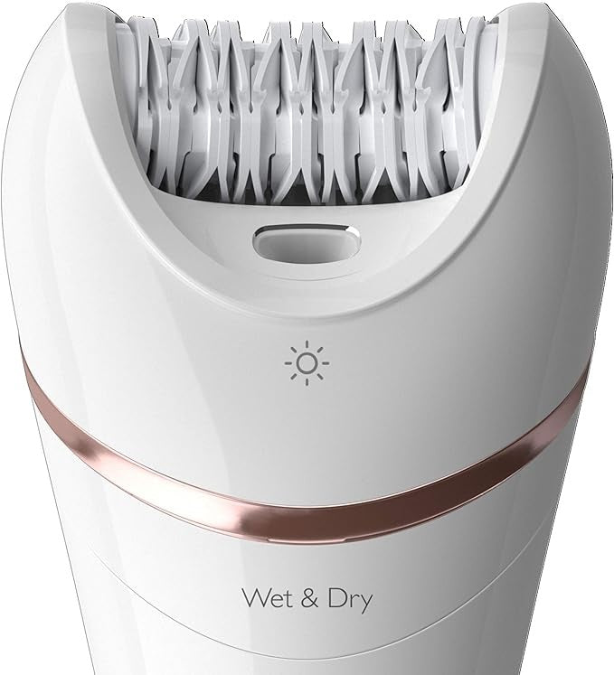 Philips, Bre720/14 Epilator Series 8000 Wet And Dry Cordless Hair Removal For Legs And Body With 8 Accessories, White