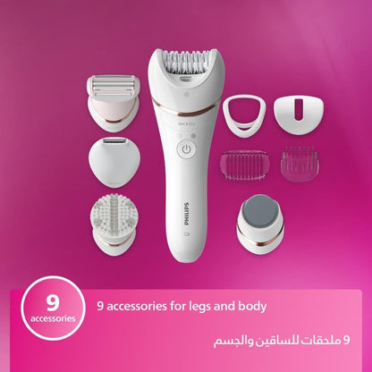 Philips, BRE740/11 Cordless Epilator, Wet And Dry Hair Removal For Legs