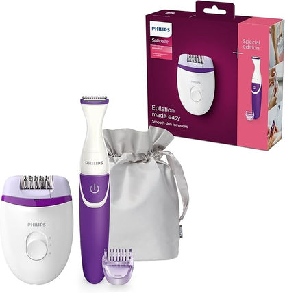 Philips, BRP505/00 Body Hair Removal Kit with 4 Accessories - Electric Epilator, Bikini Trimmer