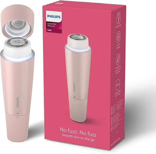 Philips, Cordless Facial Hair Remover with Wide Hypoallergenic Head for gentle experience at home