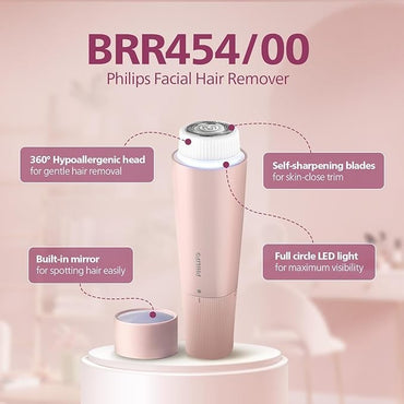 Philips, Cordless Facial Hair Remover with Wide Hypoallergenic Head for gentle experience at home