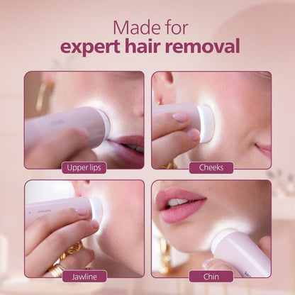 Philips, Cordless Facial Hair Remover with Wide Hypoallergenic Head for gentle experience at home