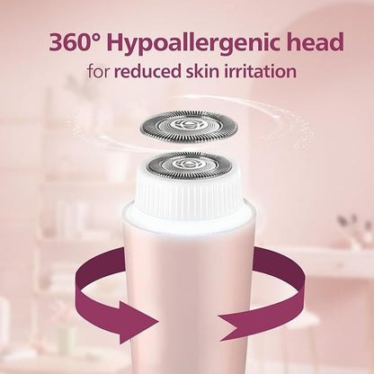 Philips, Cordless Facial Hair Remover with Wide Hypoallergenic Head for gentle experience at home