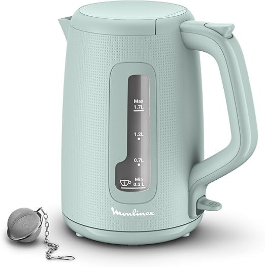 Moulinex, Electric Kettle 1.7 L, 2400W Auto Stop, Eucalyptus, BY2M1310