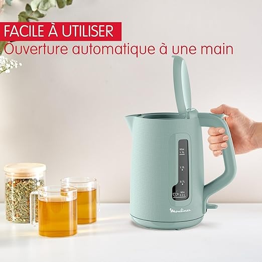 Moulinex, Electric Kettle 1.7 L, 2400W Auto Stop, Eucalyptus, BY2M1310