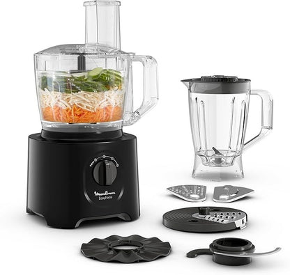 Moulinex, Fp247827 Food Processor Easy Force 6 Attachments 25 Functions 800W