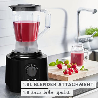 Moulinex, Fp247827 Food Processor Easy Force 6 Attachments 25 Functions 800W