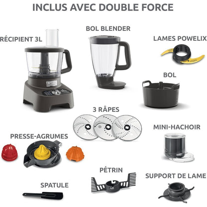 Moulinex, Food Processor Double Force 31 Functions, 1000W