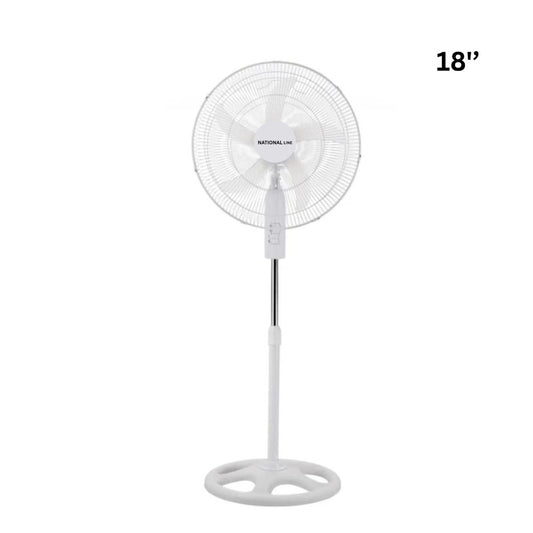 National Line, Stand Fan 18 inch 60W, 3 speeds, White