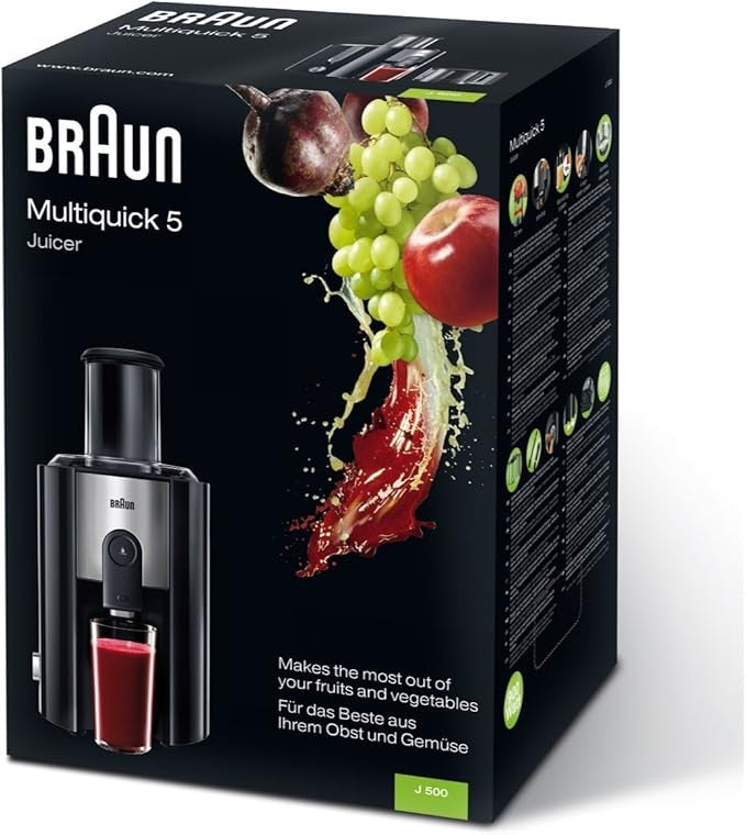 Braun, Multiquick 5 Spin Juice Extractor,900W, Black