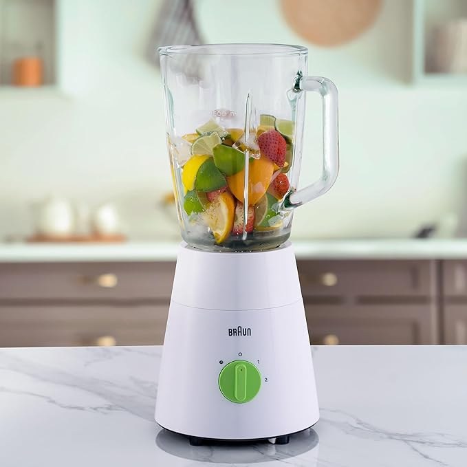 Braun, Blender 3 In 1, 500W, 1.75L, Glass Jug, 2 Speeds, Jb0153Wh