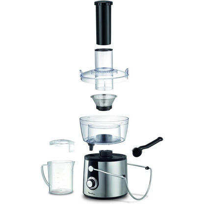 Moulinex, Stainless Steel Juice Extractor 800W, 2 Speeds, 1.4Le