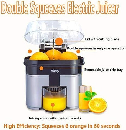 DSP, Electric Citrus Juicer, KJ1049 Motorized Pulp Control 90 Watt