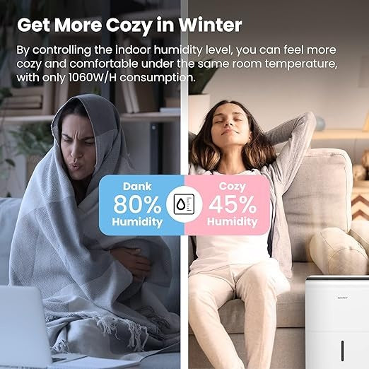 Comfee, Dehumidifier 50L/Day, Dehumidifier Home Mould Suitable Up To 116 M? 6L Canister