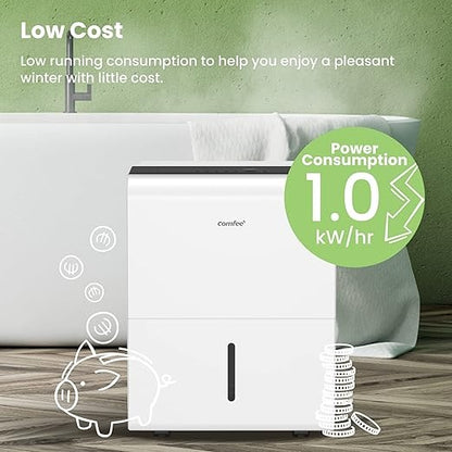 Comfee, Dehumidifier 50L/Day, Dehumidifier Home Mould Suitable Up To 116 M? 6L Canister