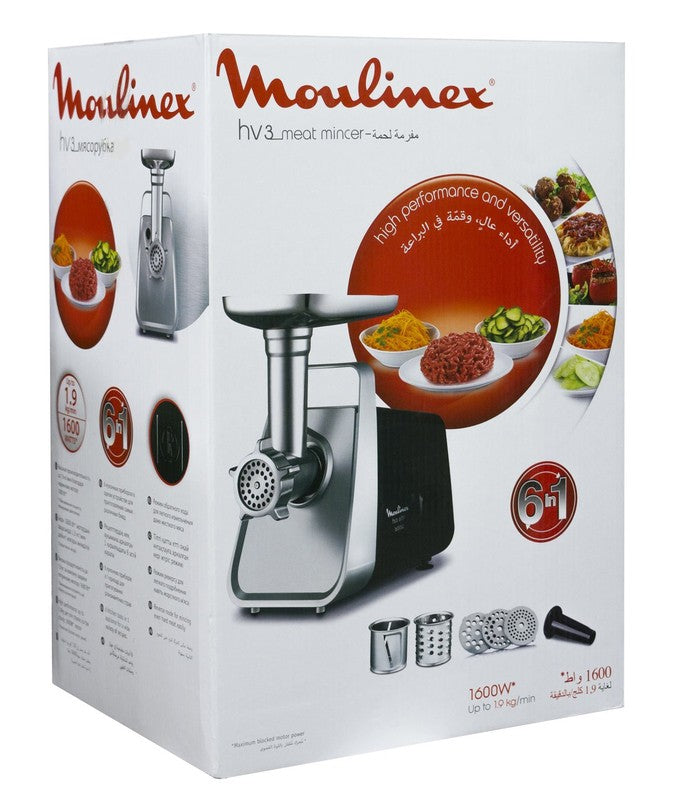 Moulinex, Meat Grinder 6in1 , 1.9KG, 1600W, Reverse mode 3 grids