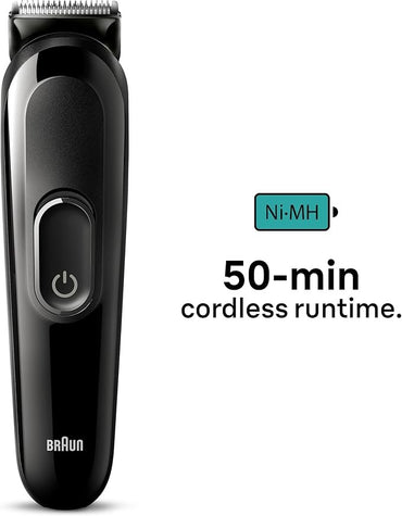 Braun, 6-In-1 Multigroom, Beard Trimmer, Hair Trimmer For Face Waterproof