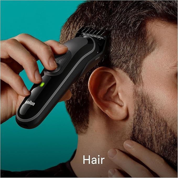 Braun, 6-In-1 Multigroom, Beard Trimmer, Hair Trimmer For Face Waterproof