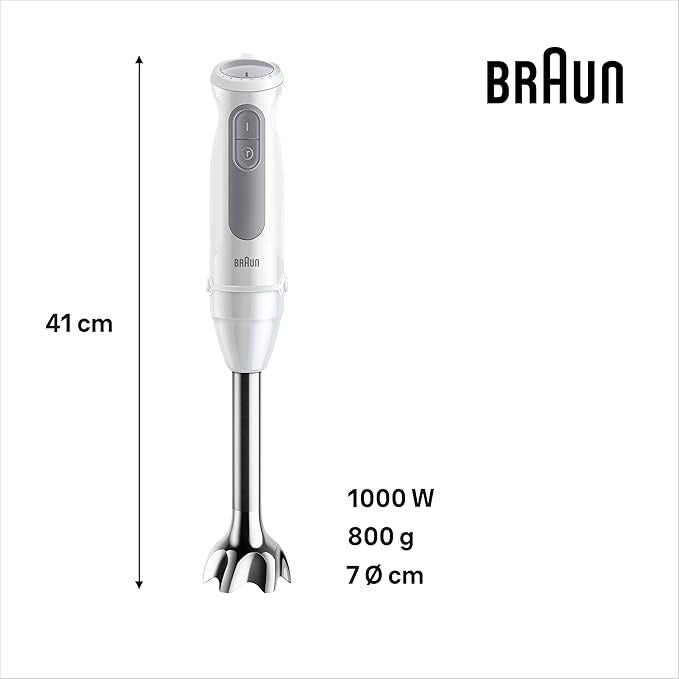 Braun, Multiquick 5 Mq 50236 M Hand Blender 1000 W, 21 Speed Levels + Turbo, Stainless Steel