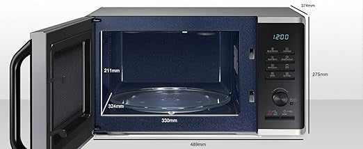 Samsung, Countertop Solo Microwave, 23L, 800W Silver, Ms23K3515As/En