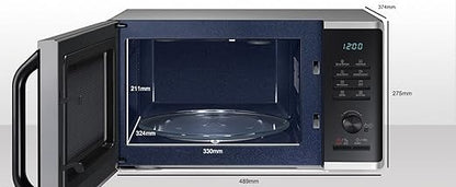 Samsung, Countertop Solo Microwave, 23L, 800W Silver, Ms23K3515As/En