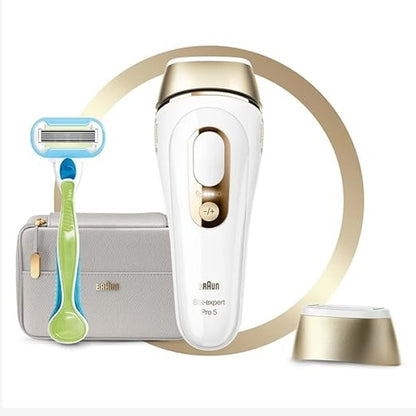 Braun, Silk-Expert Pro 5 Pl5054 Ipl With 2 Extras Venus Razor, Soft Pouch 400.000 Flashes