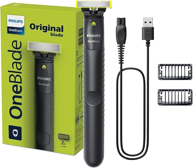 Philips, OneBlade Trim, Edge & Shave Any Length | 2 Stubble Combs, Dual-Sided Blade