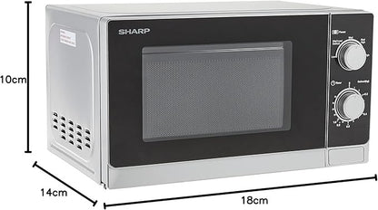 Sharp, 20 Liter 800 Watts Black Finished Door Microwave Oven