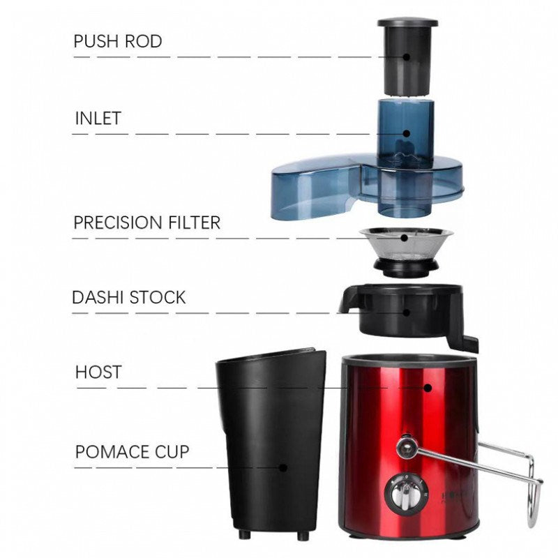 Raf, Juice Extractor R.2817R, 1000W, 600Ml, Easy To Clean, Low Noise , Stainless Steel Tool Head
