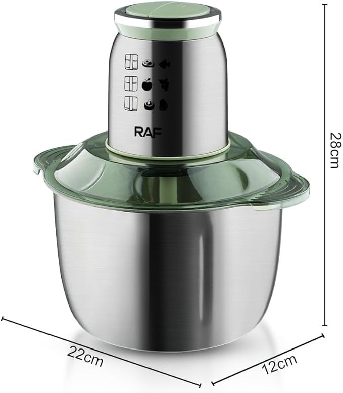 RAF, Food Chopper, 1000W, 6L, 360 Degree, Sharp Blades, Stainless Blades