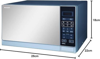 Sharp, Microwave Oven With Grill, Silver, 25L, 900W