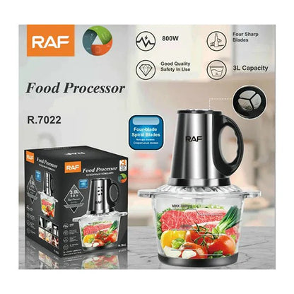 Raf, Food Chopper R.7720, 400W, 3L Glass Jar