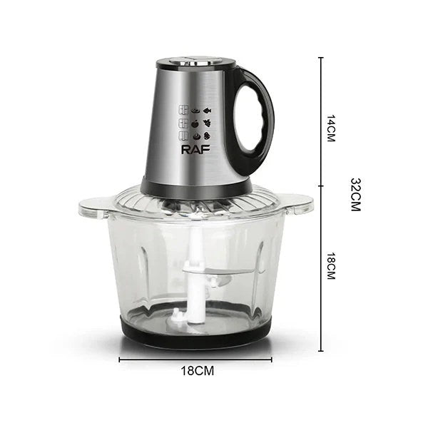Raf, Food Chopper R.7720, 400W, 3L Glass Jar