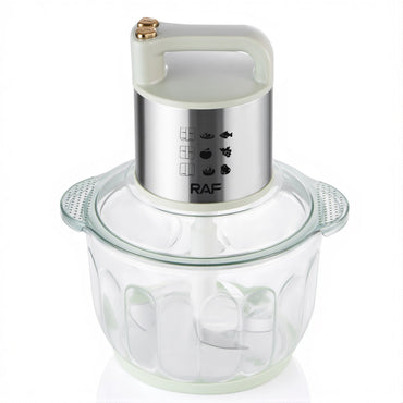 RAF, R-7734 Food Chopper,500W, 5L, 360 Degree, Sharp Blades, Glass Jar