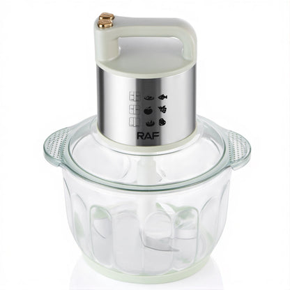 RAF, R-7734 Food Chopper,500W, 5L, 360 Degree, Sharp Blades, Glass Jar