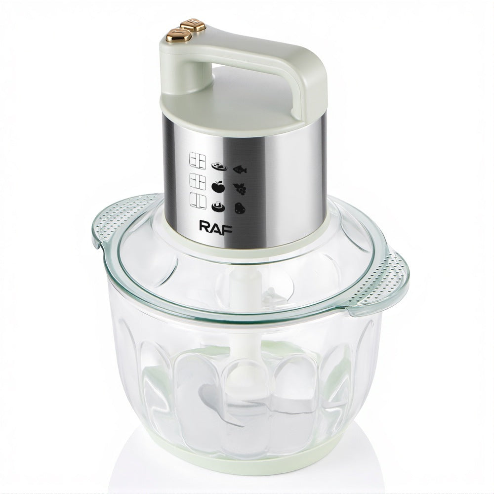 RAF, R-7734 Food Chopper,500W, 5L, 360 Degree, Sharp Blades, Glass Jar
