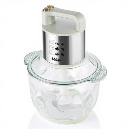 RAF, R-7734 Food Chopper,500W, 5L, 360 Degree, Sharp Blades, Glass Jar