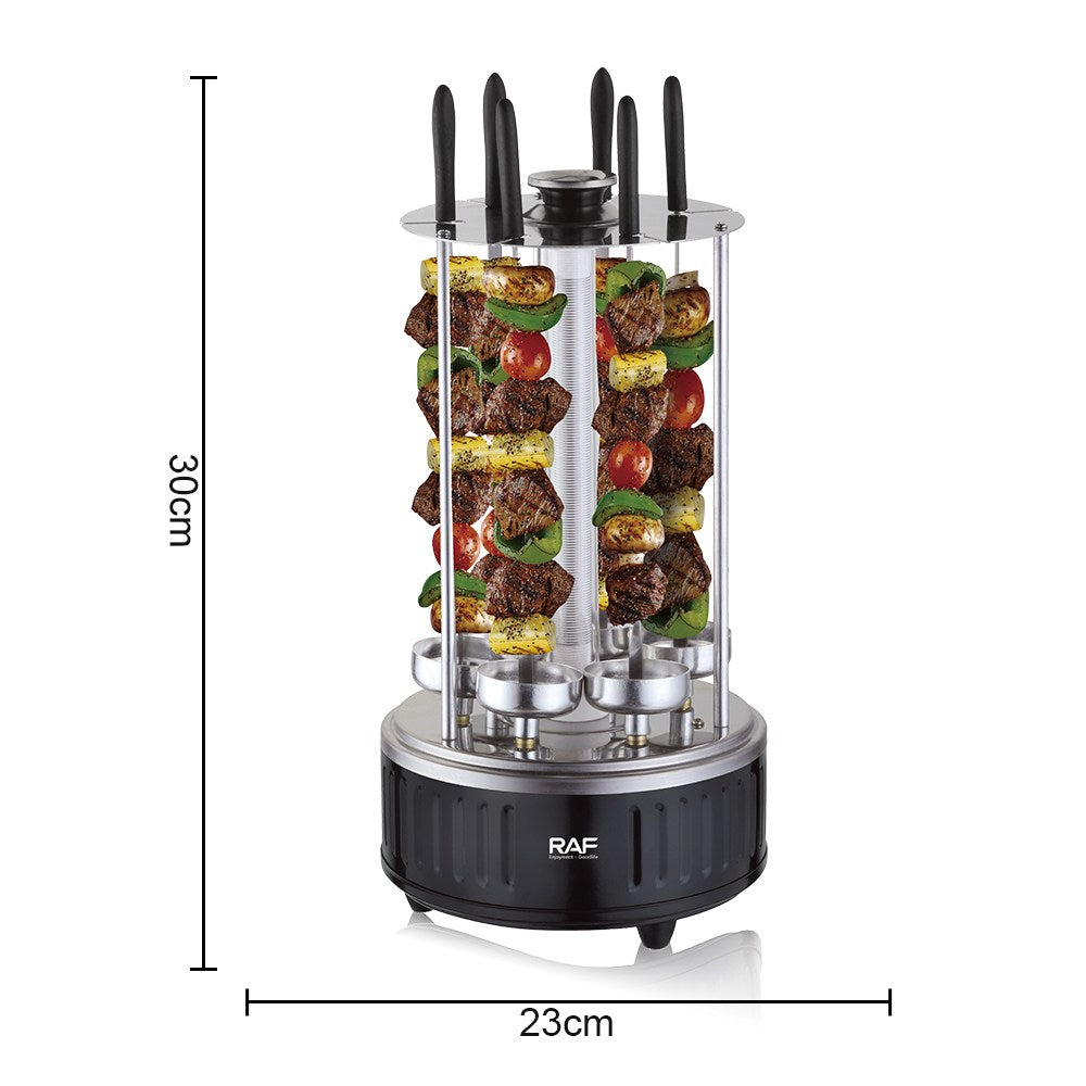 Raf, Electric Skewers R-8619 1000W, 360Degree Roating Grill