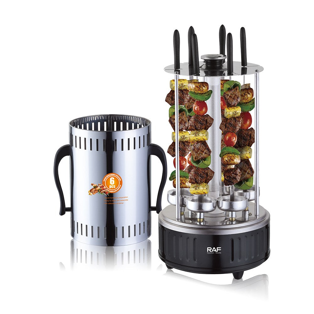 Raf, Electric Skewers R-8619 1000W, 360Degree Roating Grill