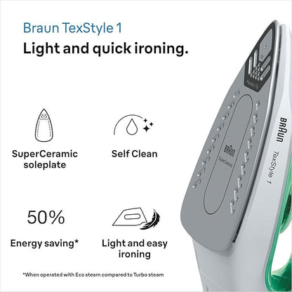 Braun, Texstyle 1, Steam Iron, 2000W, 120G/Min