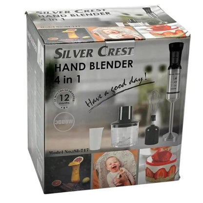 Silver Crest, SI-717 Hand Blender 4 In 1 With Stainless Steel Stick & Blade 3000W
