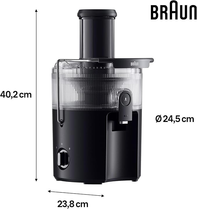 Braun, Multijuice 5 Sj5000, Centrifugal Juicer With Coldxtract Technology, 75Mm Feed Opening, 1.5L Juice Container