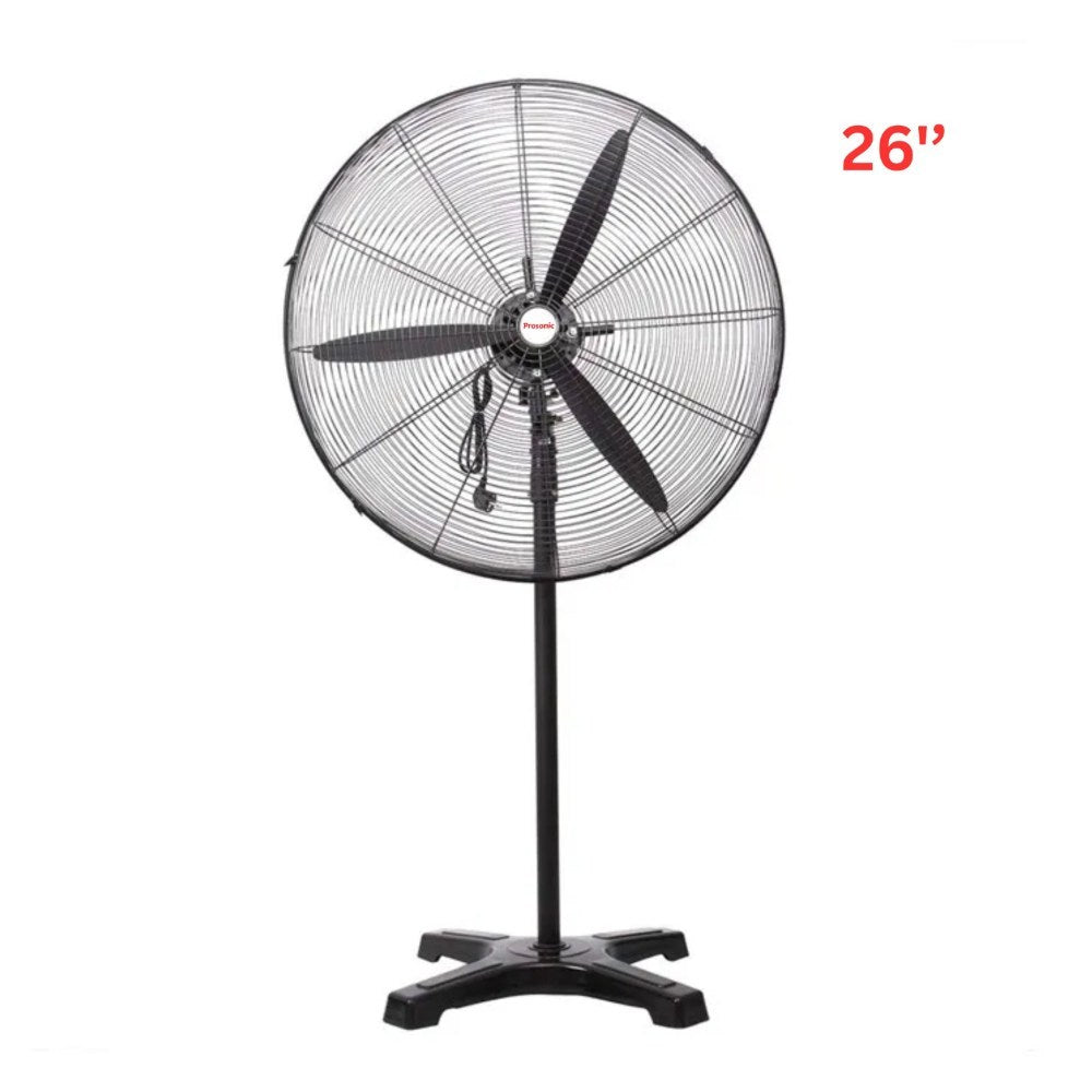Prosonic, Industrial Stand Fan 26', Powerful Motor 3 Speeds, 140W