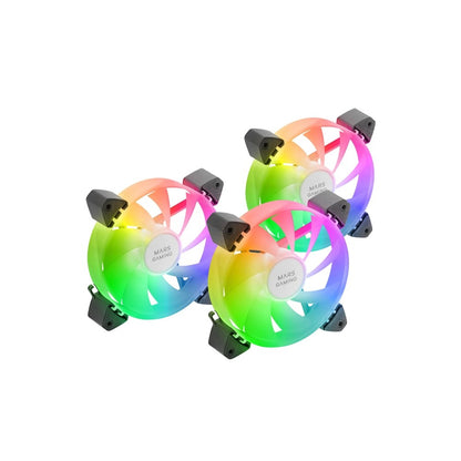 Mars, Gaming Mf-3Ar, 3In1 120Mm Argb Frameless Reverse Blades Fan Kit, Fdb Bearings, Full Ring Illumination, Argb Mb And Controllers Compatible, Available in Different Colors