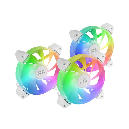 Mars, Gaming Mf-3Ar, 3In1 120Mm Argb Frameless Reverse Blades Fan Kit, Fdb Bearings, Full Ring Illumination, Argb Mb And Controllers Compatible, Available in Different Colors