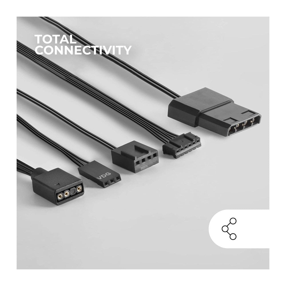 Mars, Gaming Mf-3D 12Cm Fan, Infinite Mirror Argb, 12Cm Pwm Fan, Total Connection System, Available in Different Colors