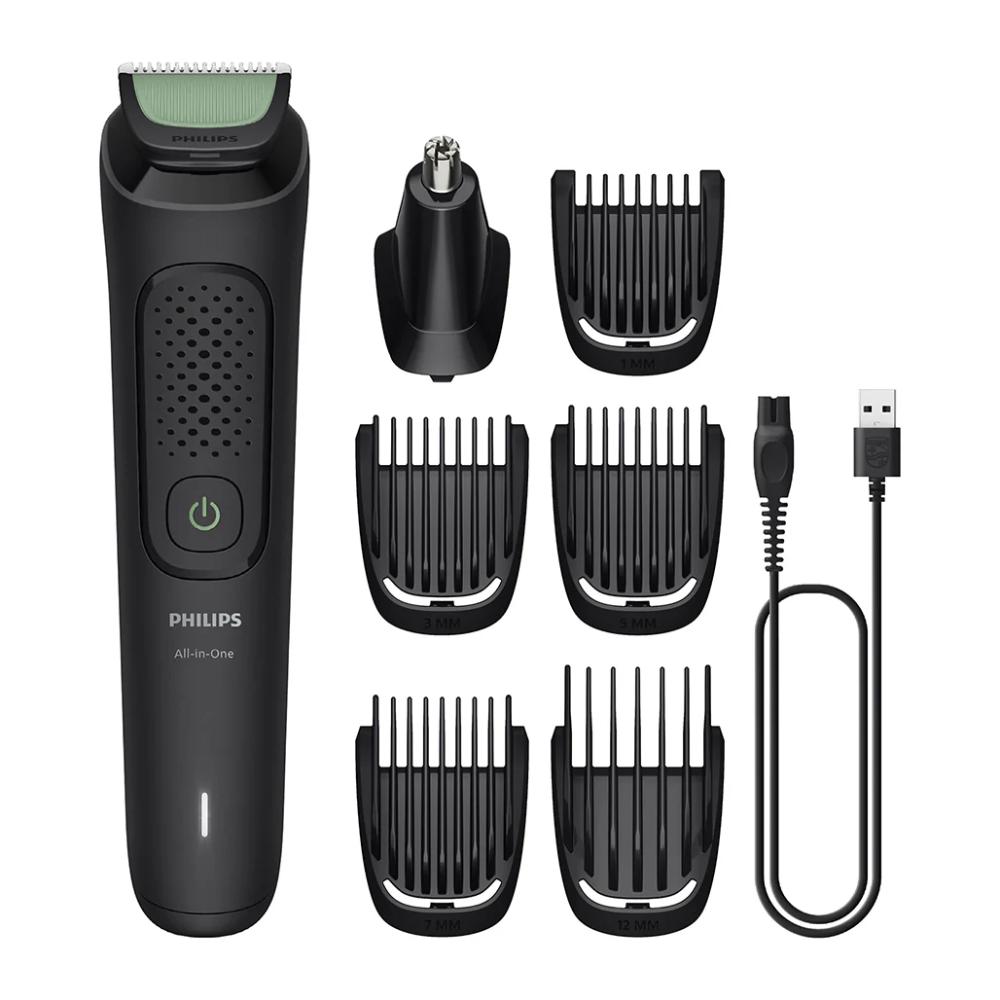 Philips, MultiGroom 7-in-1 Face & Hair Grooming Kit - Nose/Ear Trimmer, Beard & Hair Combs, 60-Min Runtime, MG3920